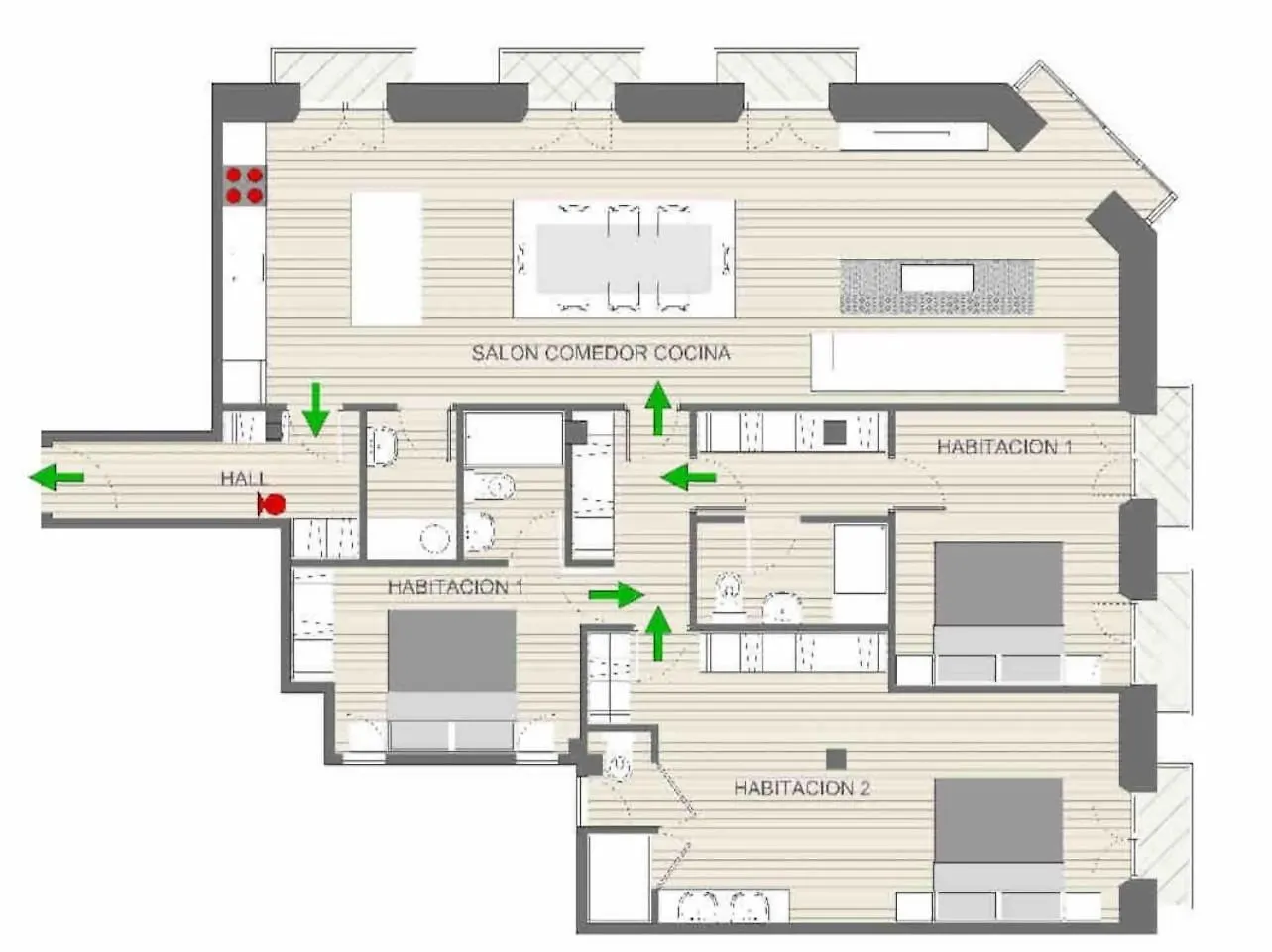 Apartman Mondrian New Ac Design Lovers Near La Concha San Sebastián